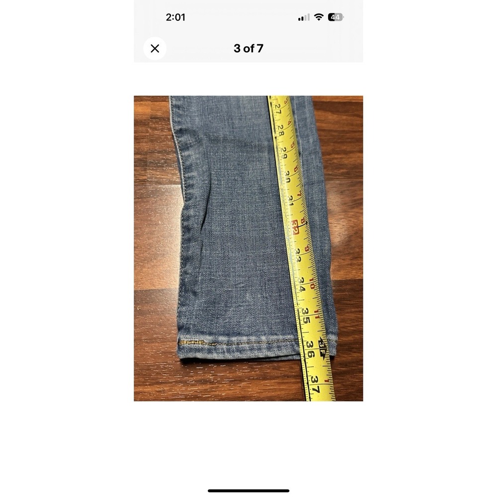 Levi Blue Wash 721 High Waist Skinny Jeans Size 27 Women's Stretch Ankle - Picture 3 of 7